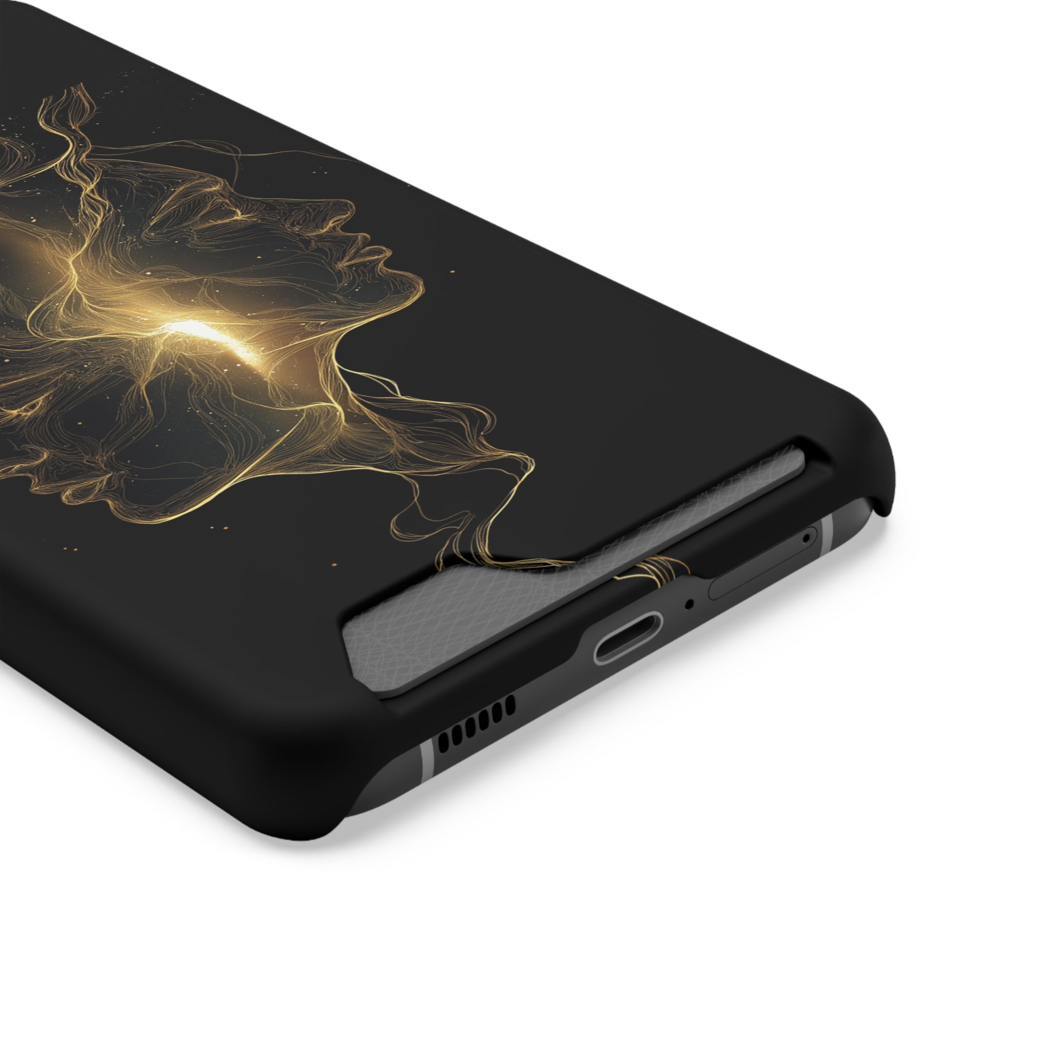 Gemini Zodiac Phone Case with Card Holder – Celestial Gold Twins - Image 14