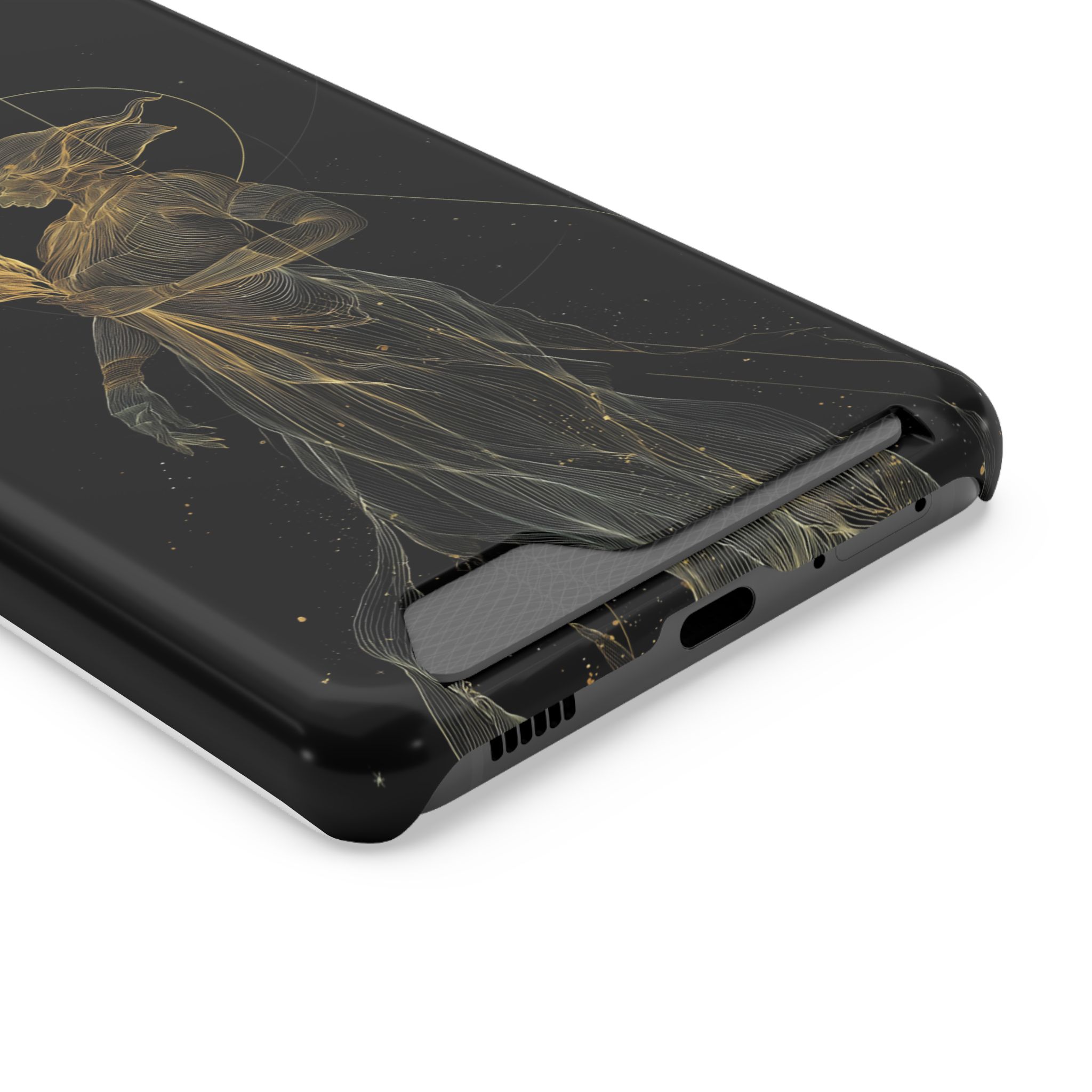 Virgo Zodiac Phone Case with Card Holder – Celestial Gold Maiden - Image 66