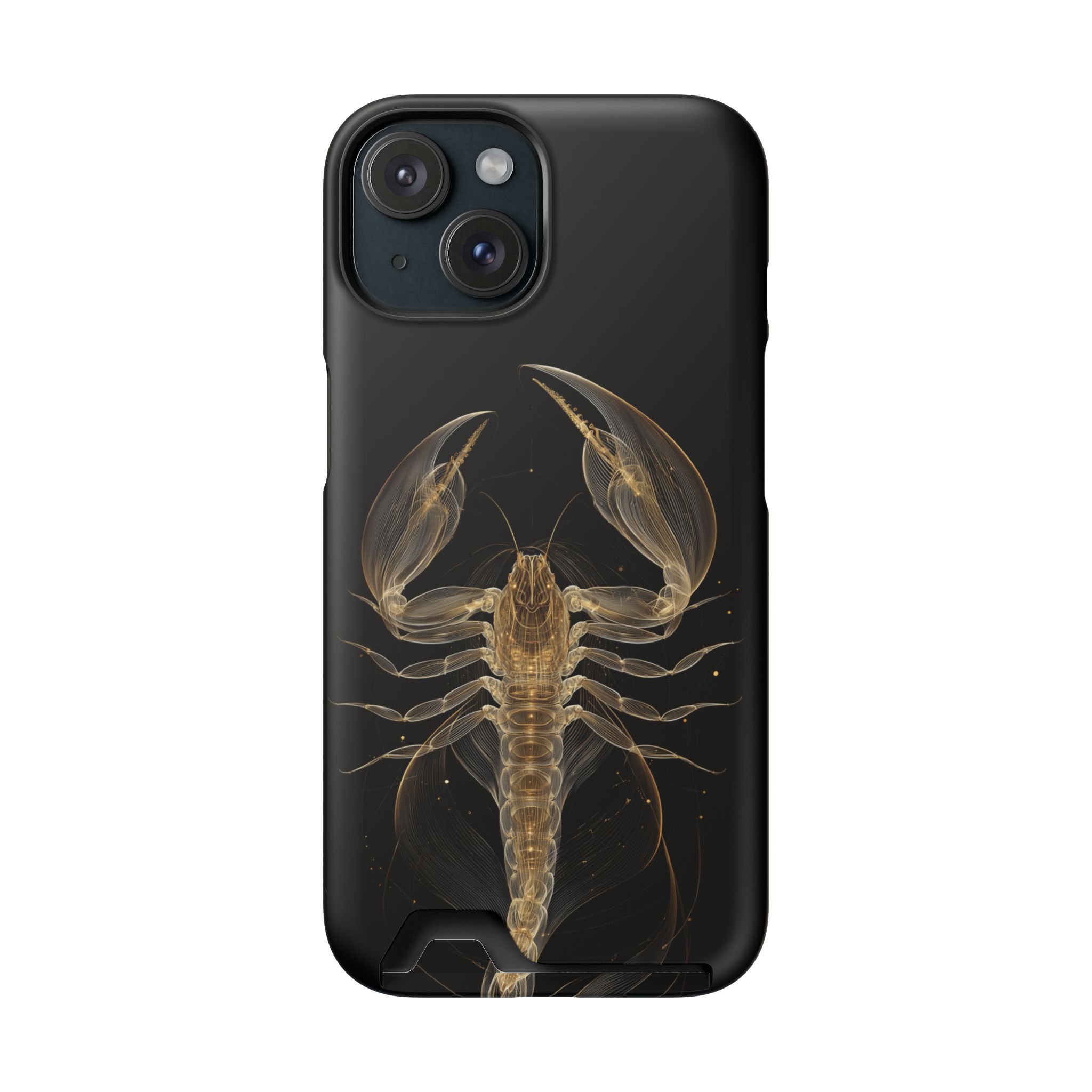 Scorpio Zodiac Phone Case with Card Holder – Celestial Gold Scorpion - Image 98