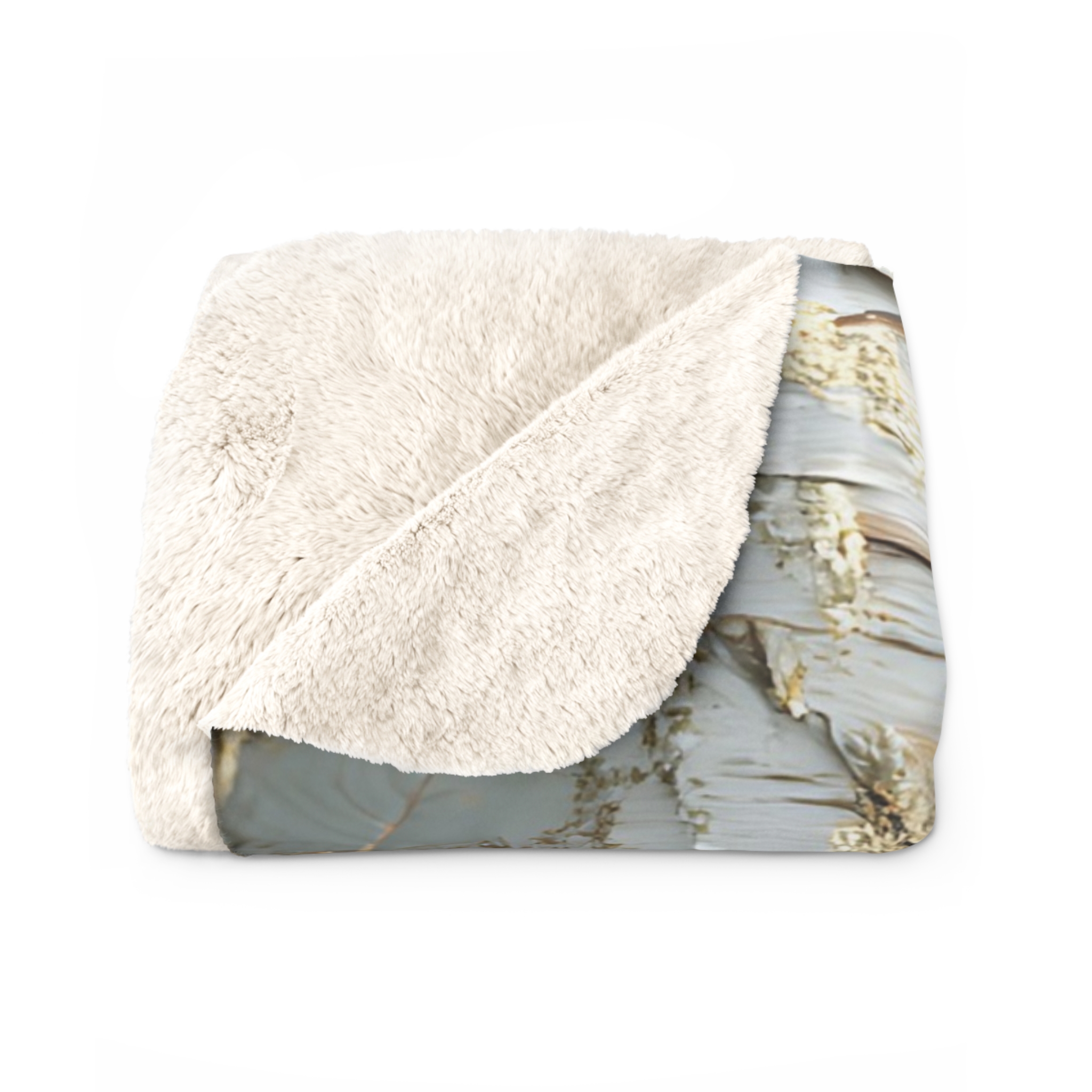 Golden Birch Forest Sherpa Blanket – Ethereal Woodland Throw - Image 2
