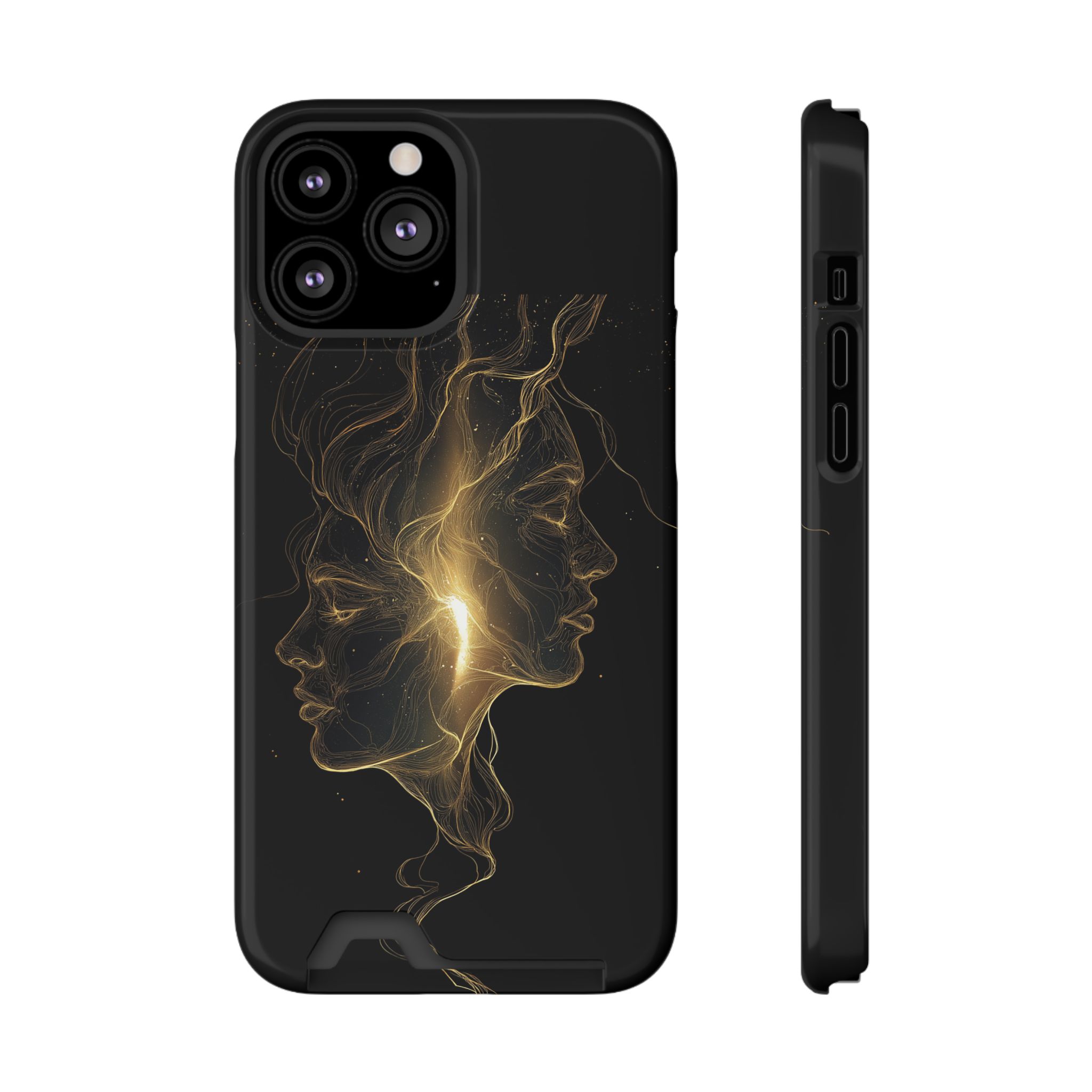Gemini Zodiac Phone Case with Card Holder – Celestial Gold Twins - Image 49