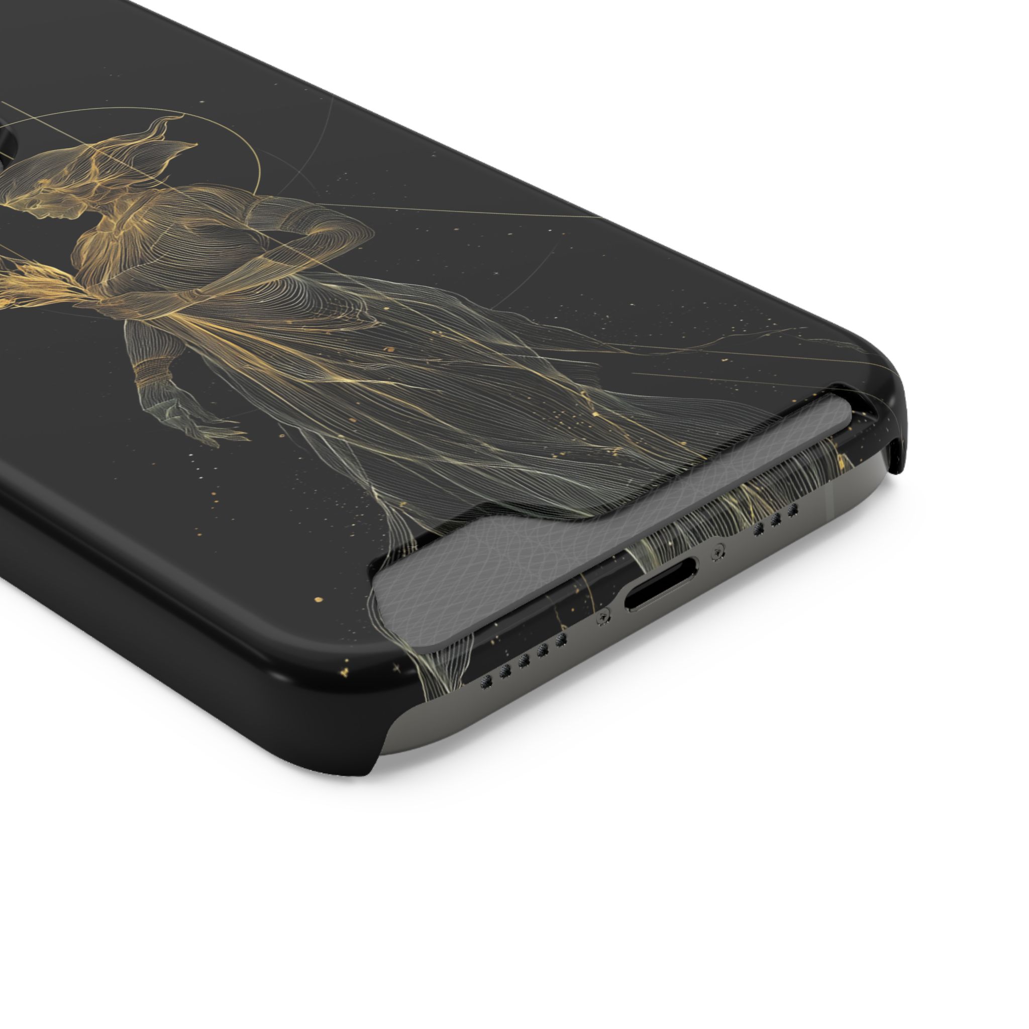Virgo Zodiac Phone Case with Card Holder – Celestial Gold Maiden - Image 42