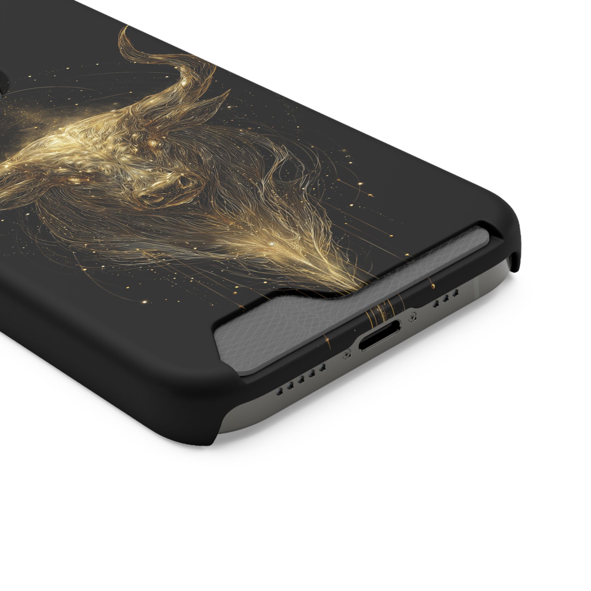Taurus Zodiac Phone Case with Card Holder – Celestial Gold Bull - Image 46