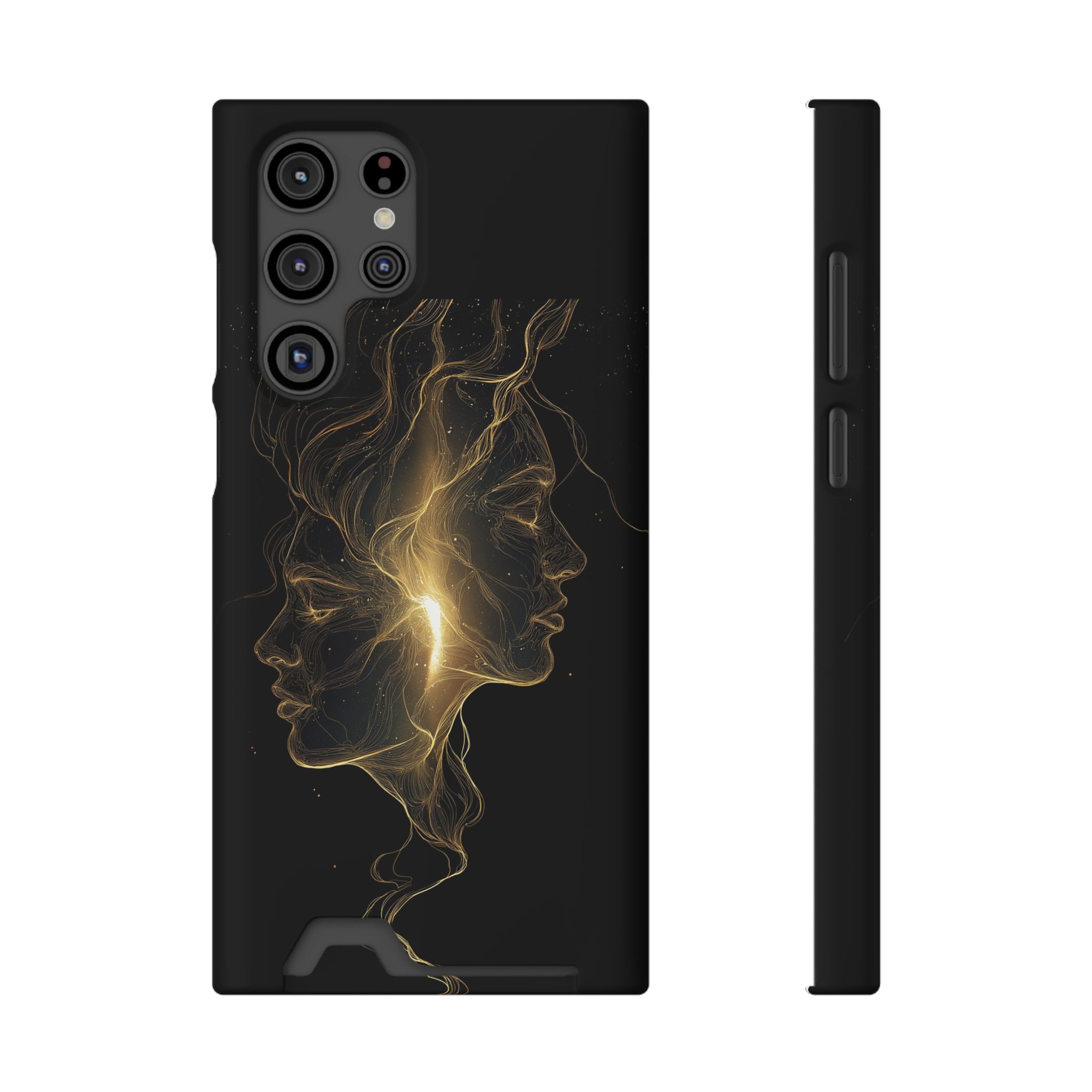 Gemini Zodiac Phone Case with Card Holder – Celestial Gold Twins - Image 21