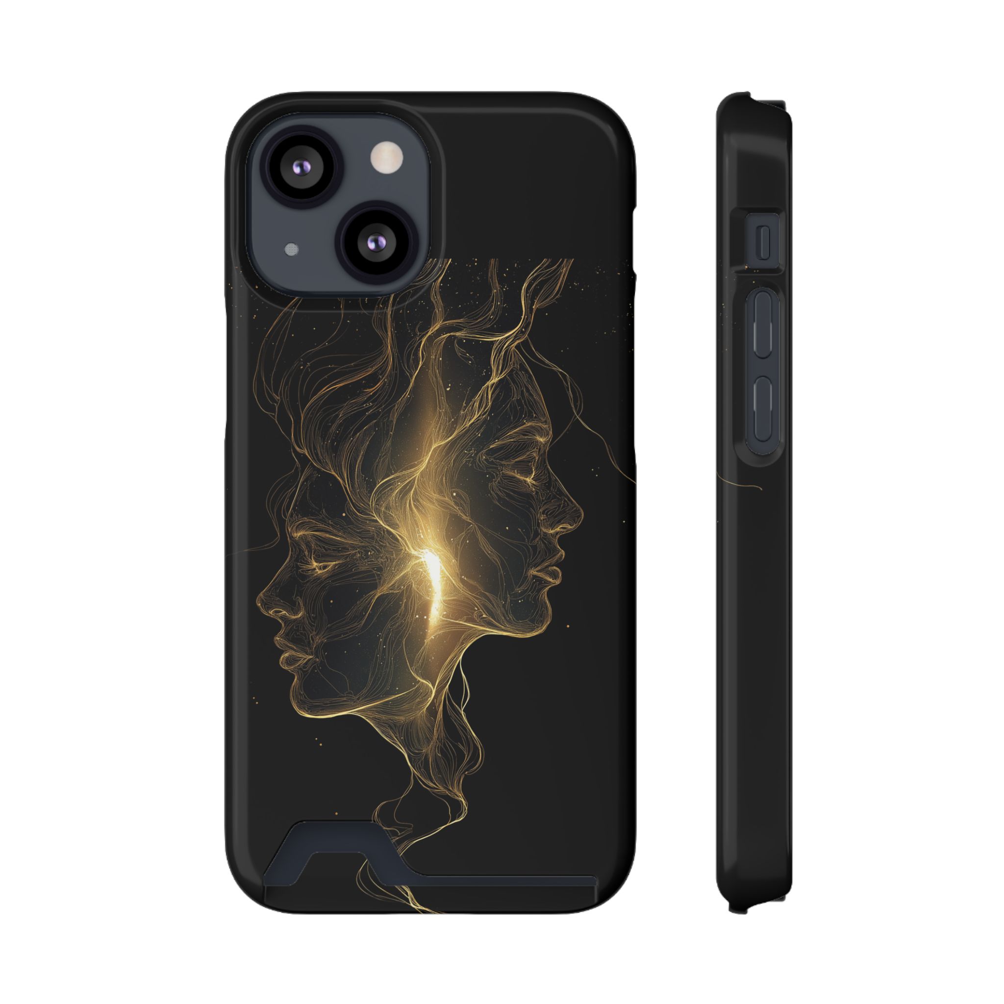 Gemini Zodiac Phone Case with Card Holder – Celestial Gold Twins - Image 33