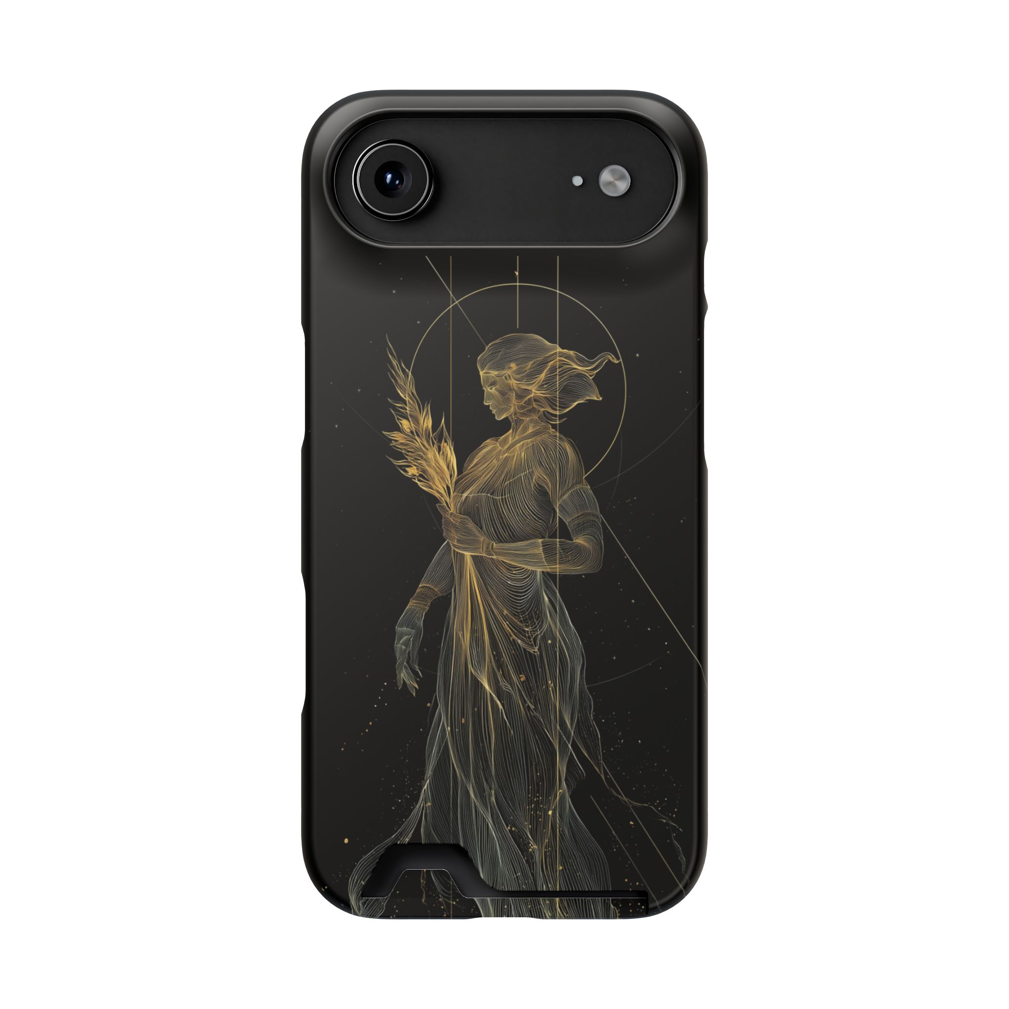 Virgo Zodiac Phone Case with Card Holder – Celestial Gold Maiden - Image 82