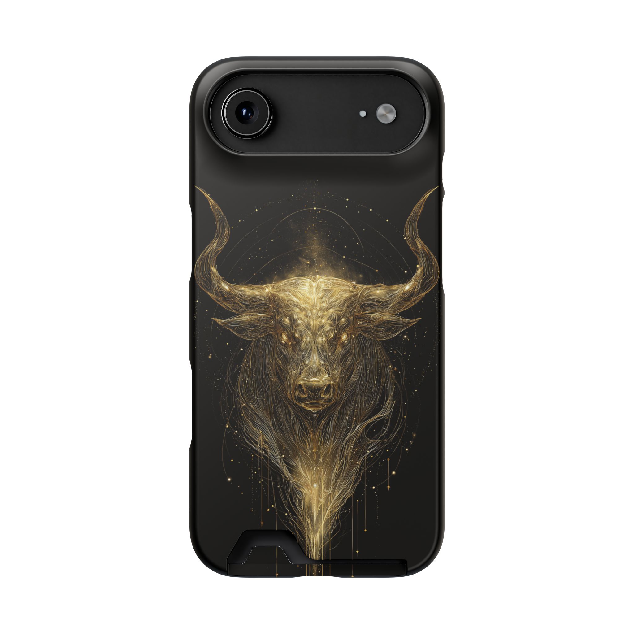 Taurus Zodiac Phone Case with Card Holder – Celestial Gold Bull - Image 82
