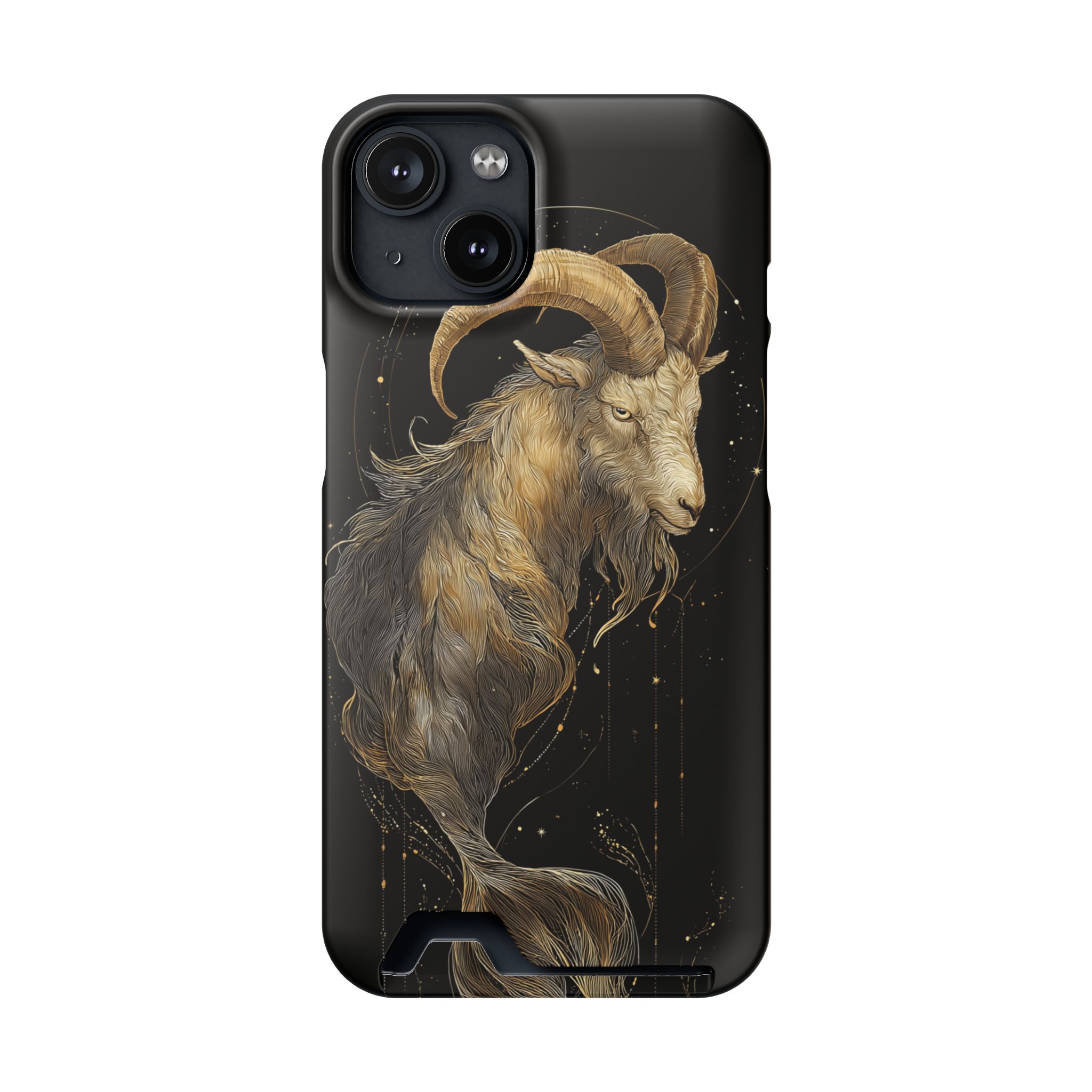 Capricorn Zodiac Phone Case with Card Holder – Celestial Gold Sea-Goat - Image 89