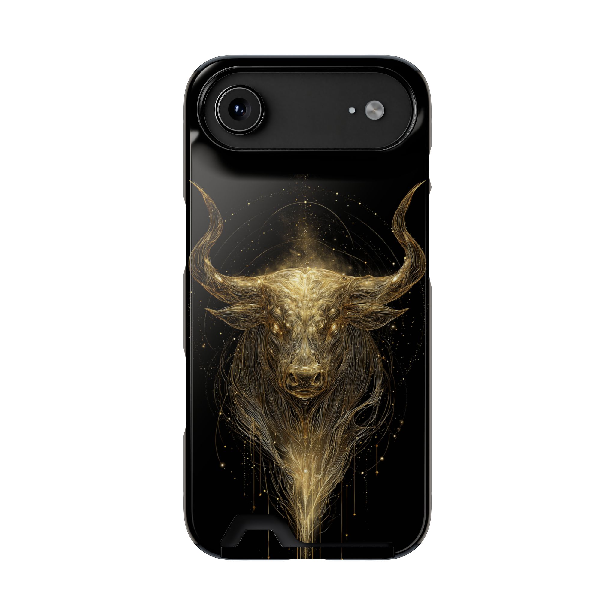 Taurus Zodiac Phone Case with Card Holder – Celestial Gold Bull - Image 86