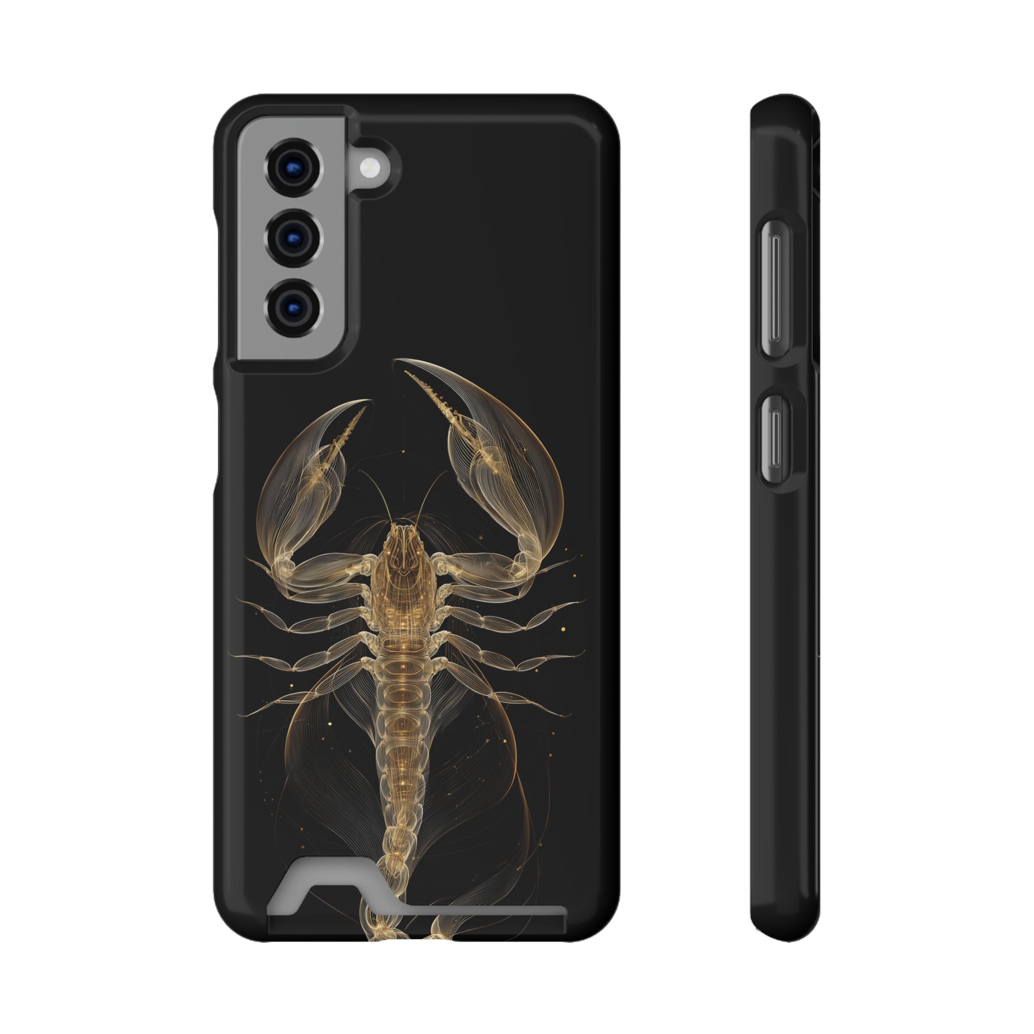 Scorpio Zodiac Phone Case with Card Holder – Celestial Gold Scorpion - Image 57