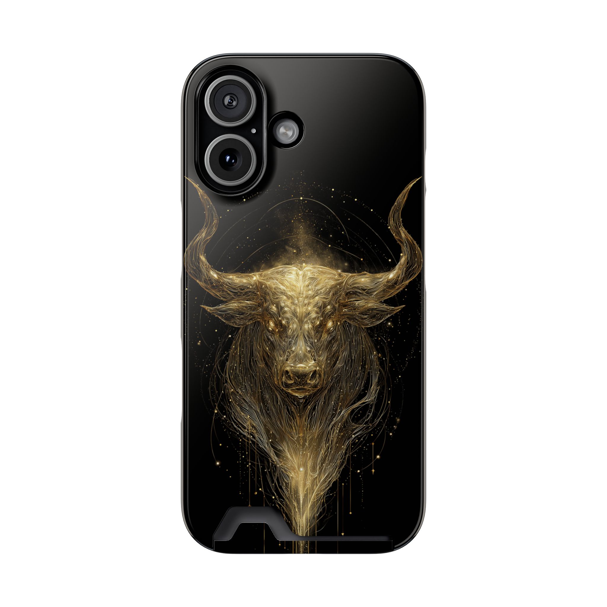 Taurus Zodiac Phone Case with Card Holder – Celestial Gold Bull - Image 85