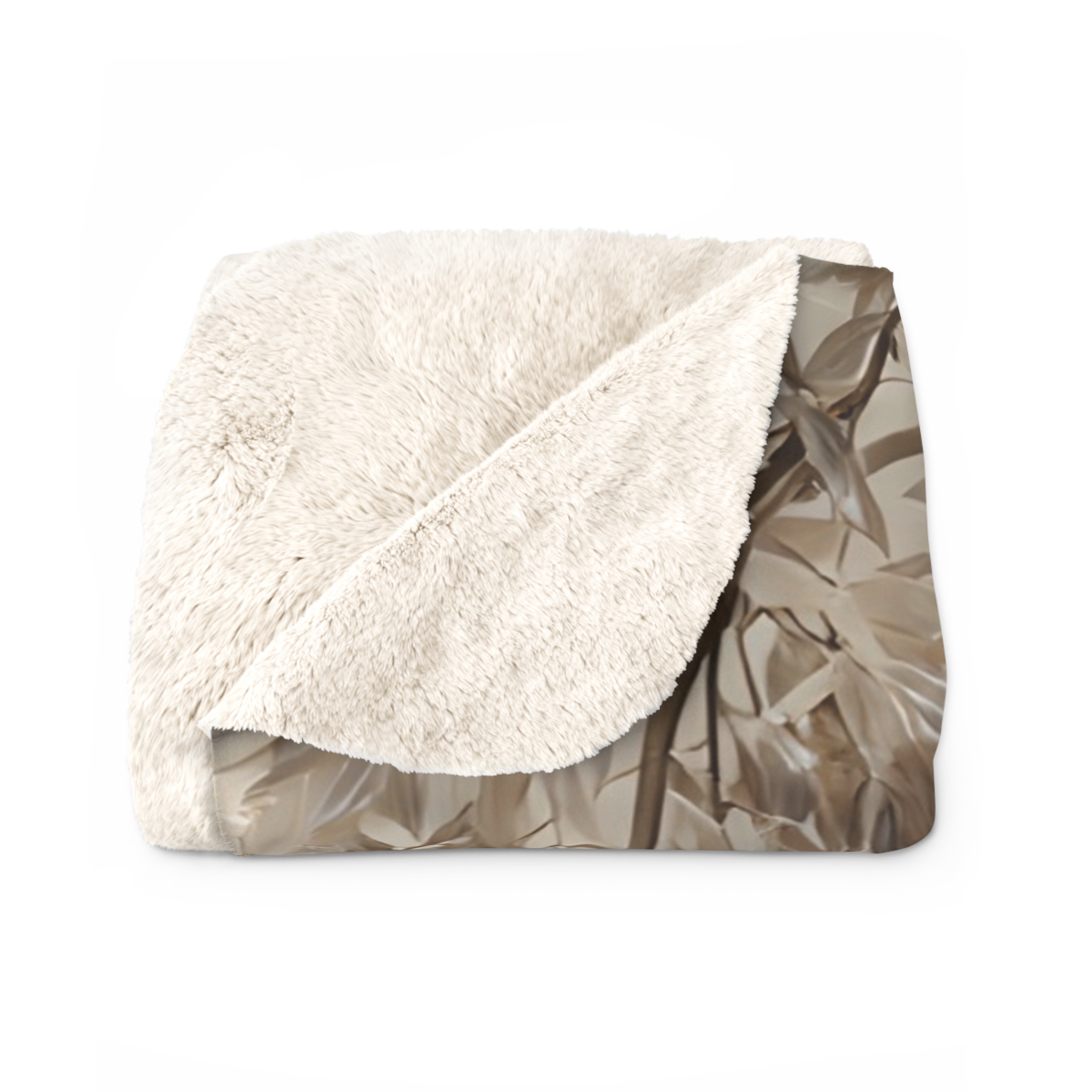 Weeping Willow Sherpa Blanket – Serene Cosmic Botanical Throw - Image 2