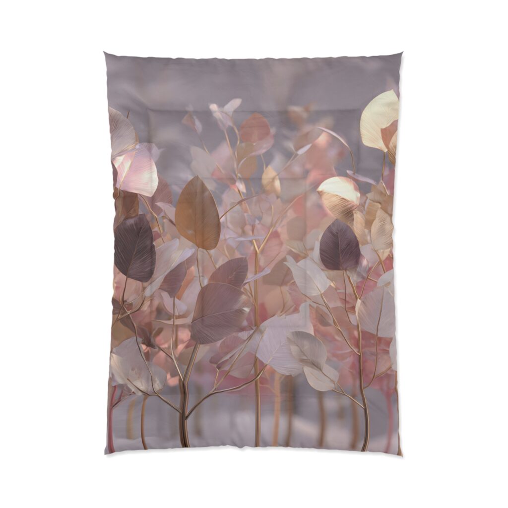 Blush Forest Comforter – Dreamy Pastel Botanical