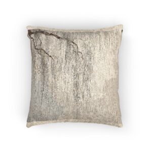 Weeping Willow Woven Pillow – Soft Cosmic Botanical Cushion